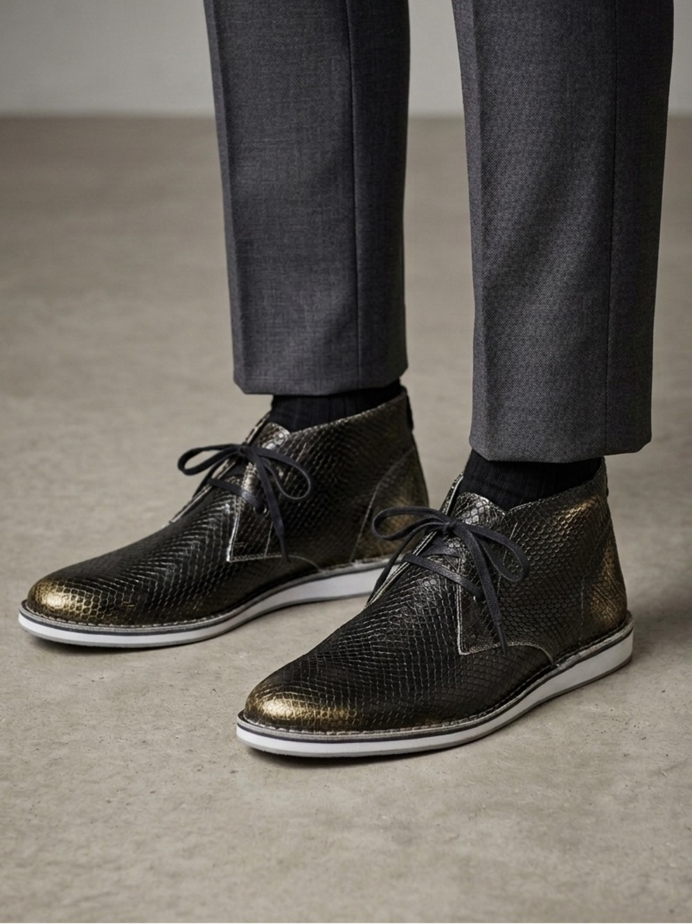 CR7 Cristiano Ronaldo footwear leather Chukka Boots